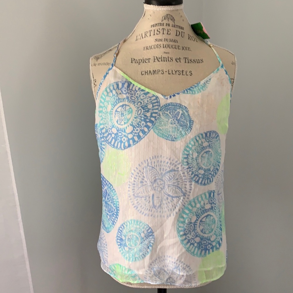 Lilly Pulitzer Dusk Silk Tank Top in Resort White